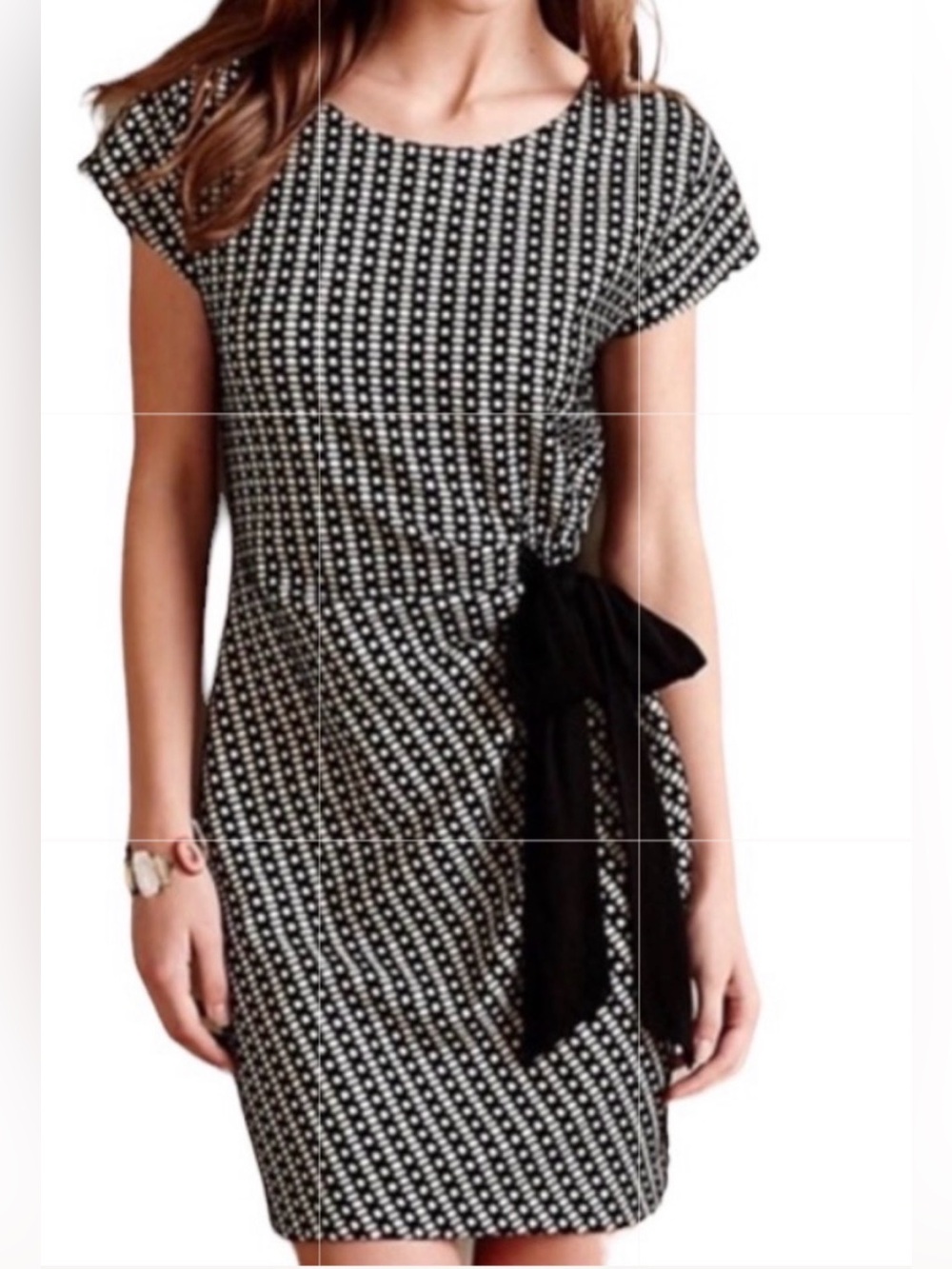 Saturday/Sunday Anthropologie Isabel Side Tie Waist Geometric Micro Pattern M